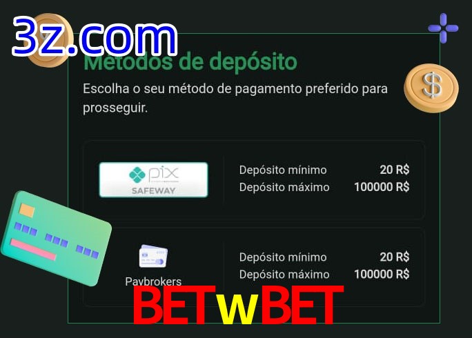 O cassino Betwbet oferece uma grande variedade de métodos de pagamento